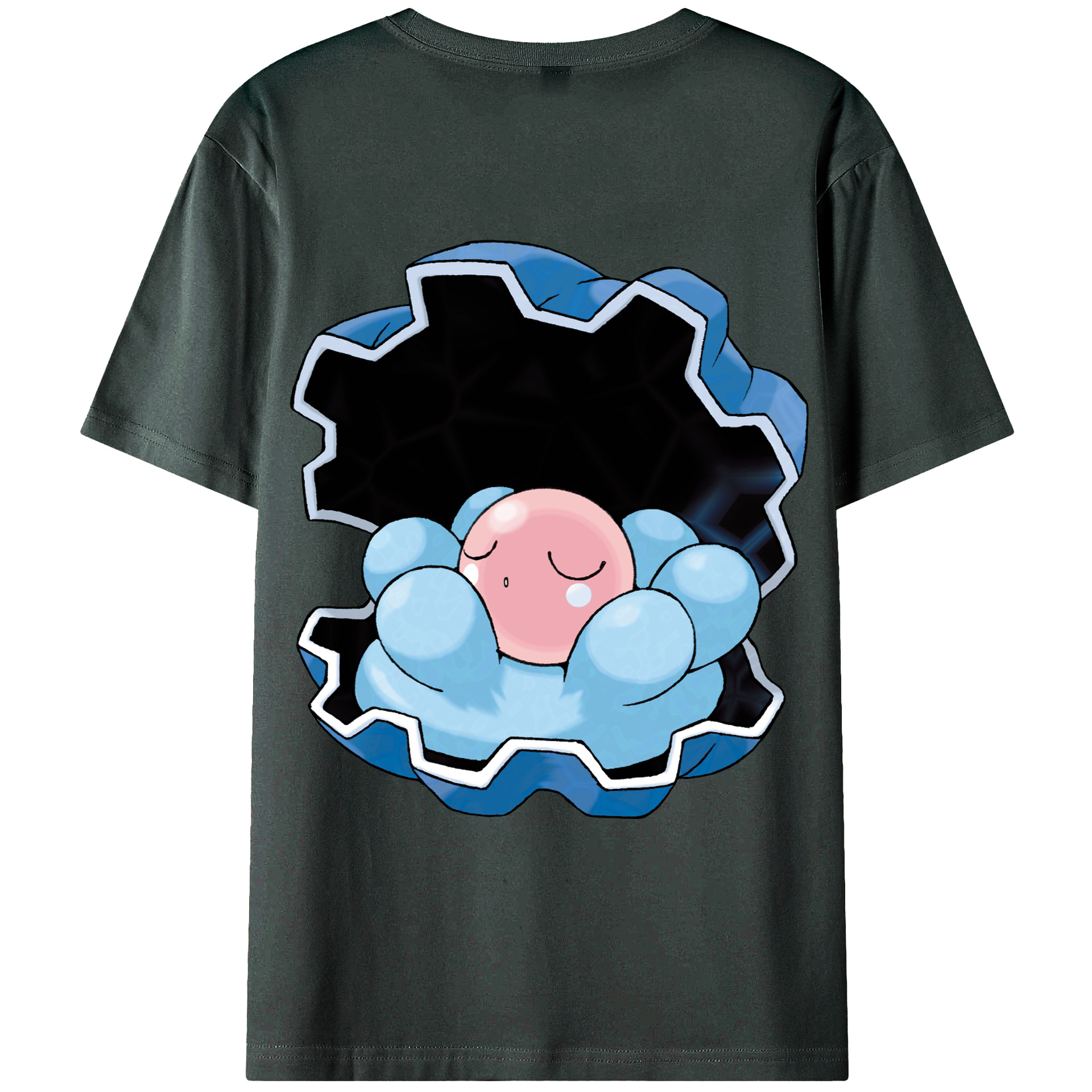 （画像用） ポケットモンスター Pokémon 綿100％ メンズ半袖Tシャツ（バックプリント） 通気性